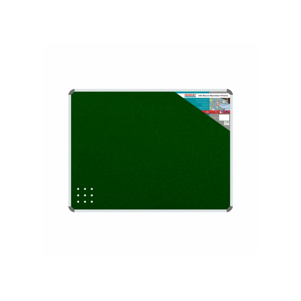 [6002305008990] Info Board Aluminium Frame 600 x 450mm Green - Parrot