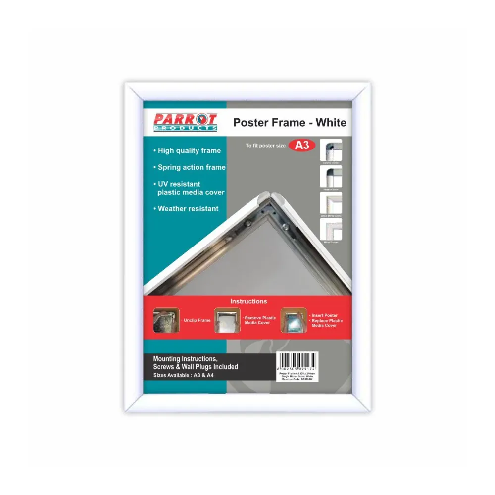 [6002305027182] Poster Frame A3 450x330mm Single Mitred Econo - Parrot