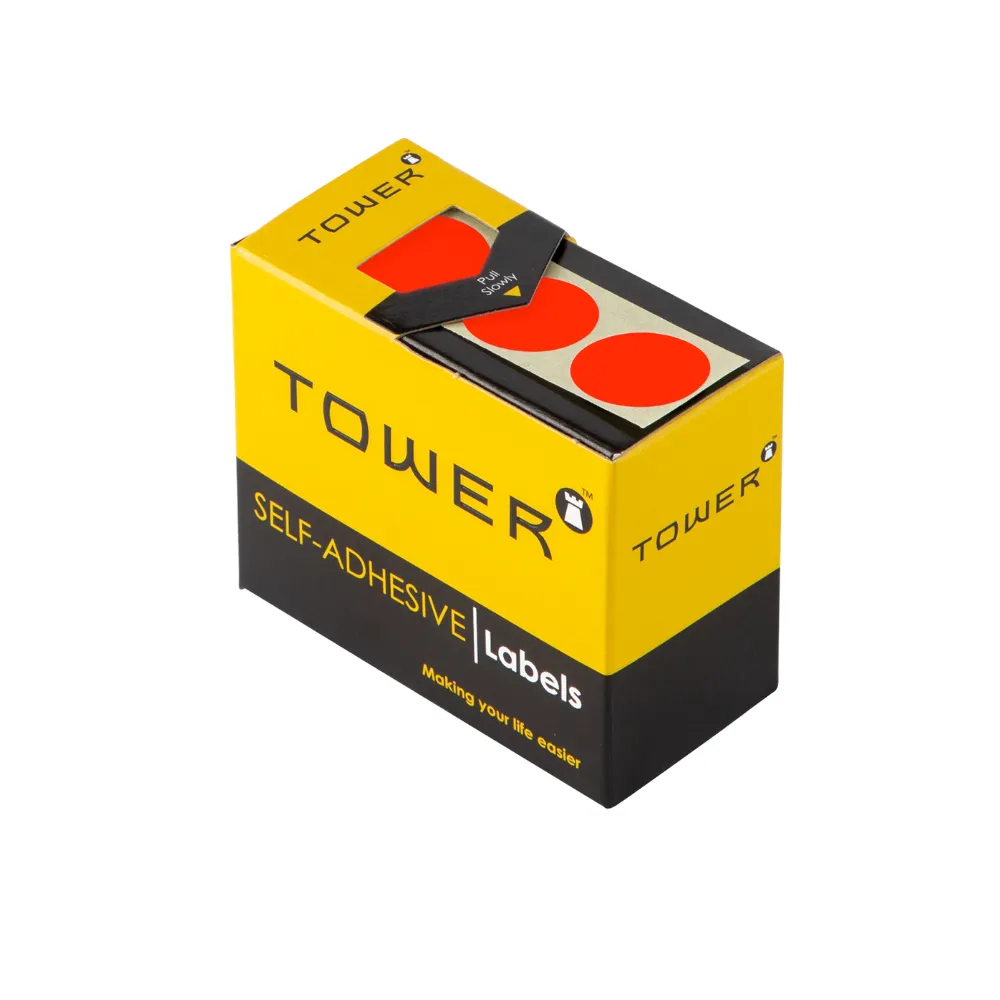 [6002866001058] Label 19mm Dia Red - Tower
