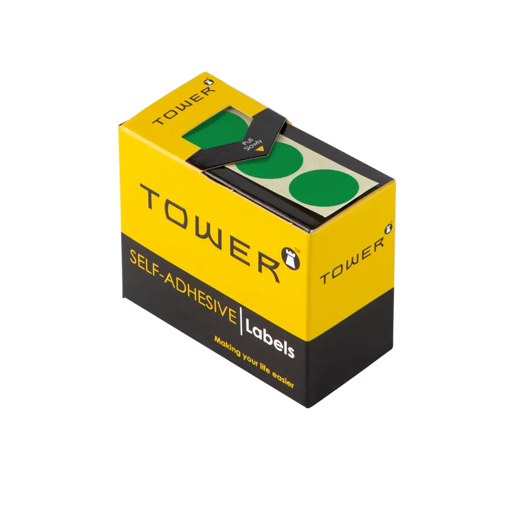 [6002866001164] Label 19mm Dia Green - Tower