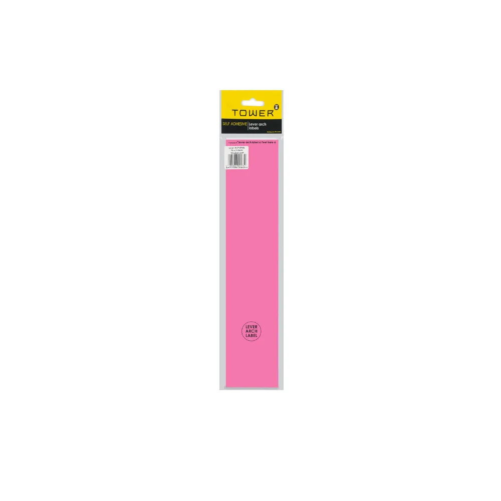 [6002866001430] Label Lever Arch Pink - Tower