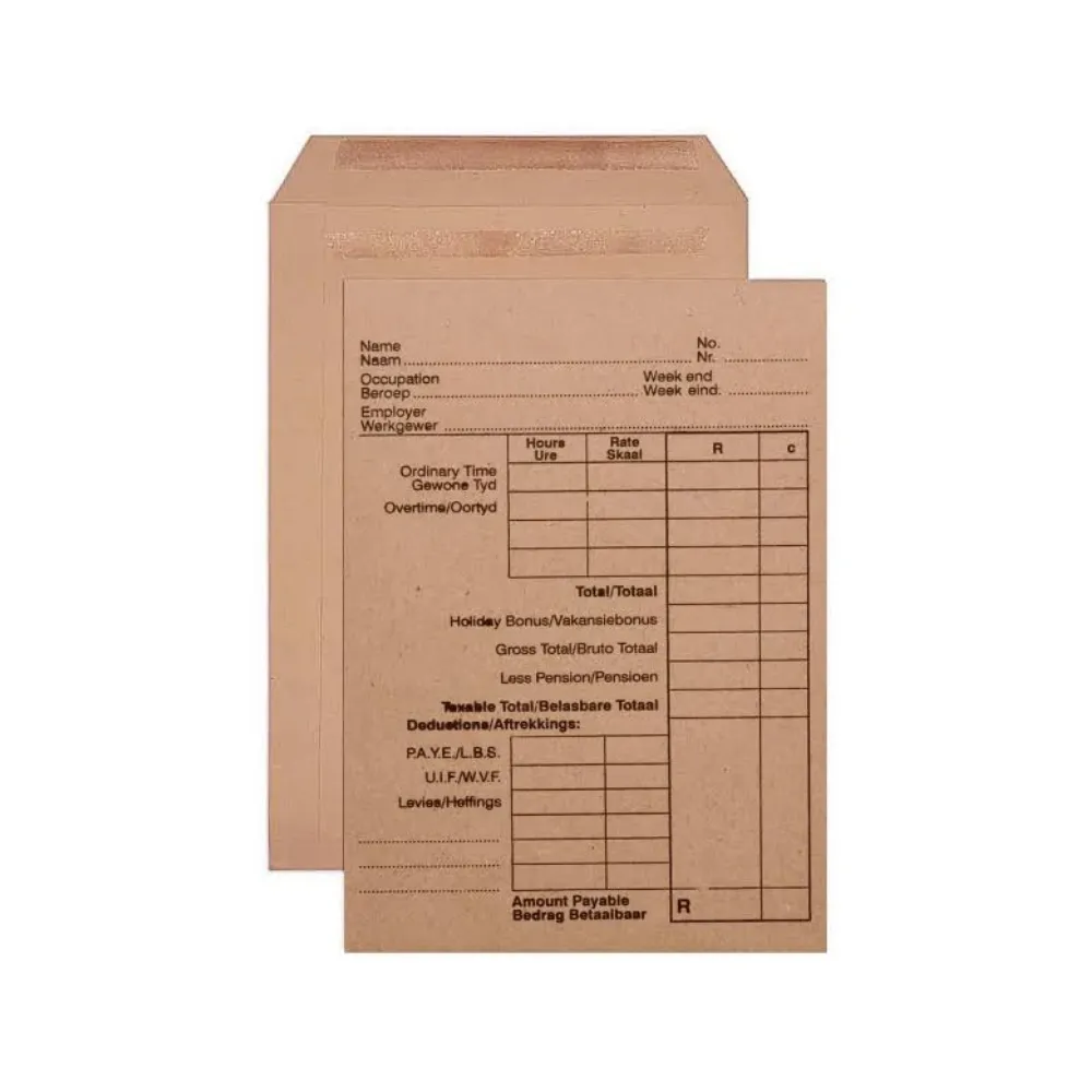 [6007112001493] Envelope 152x102 Printed Wage 8001