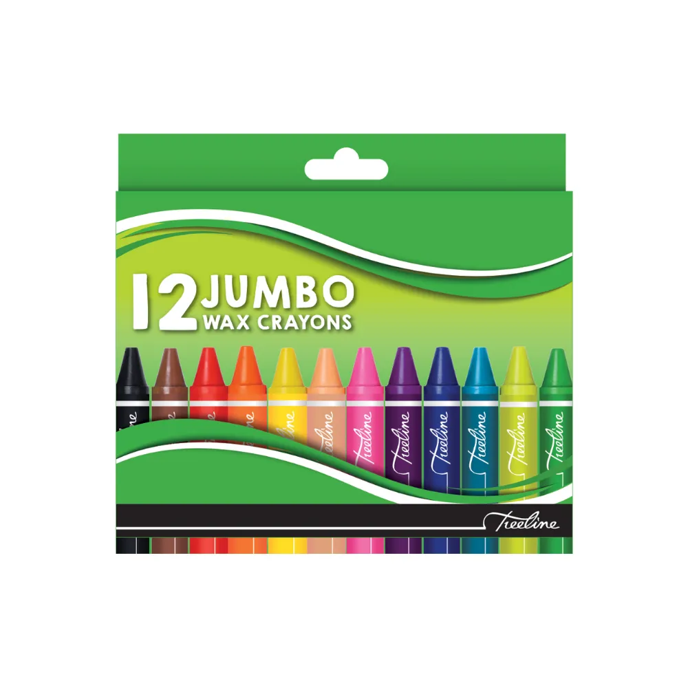 [6007652001977] Wax Crayons Jumbo 12`s - Treeline