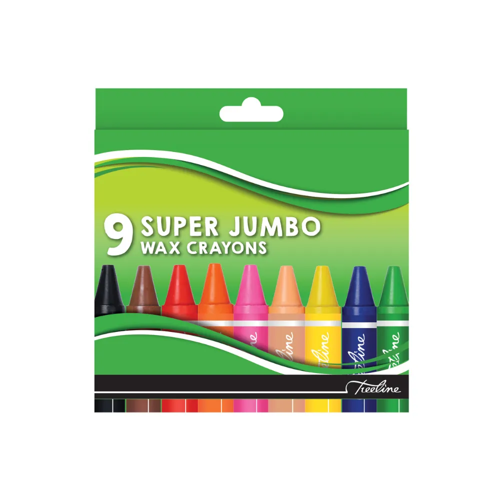 [6007652001991] Wax Crayon Super Jumbo 9`s - Treeline