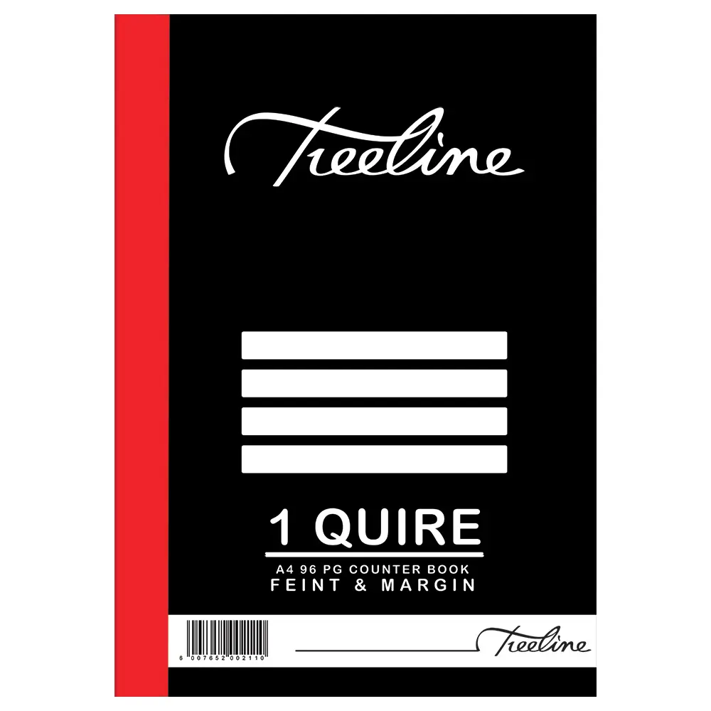 [6007652002110] Book A4 96p F/M 1 Quire - Treeline 