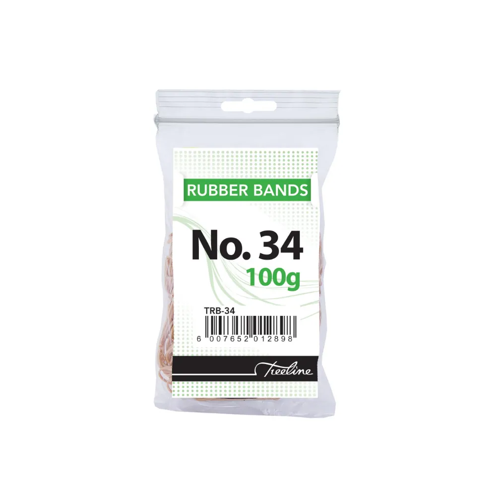 [6007652012898] Rubber Bands # 34 100g - Treeline