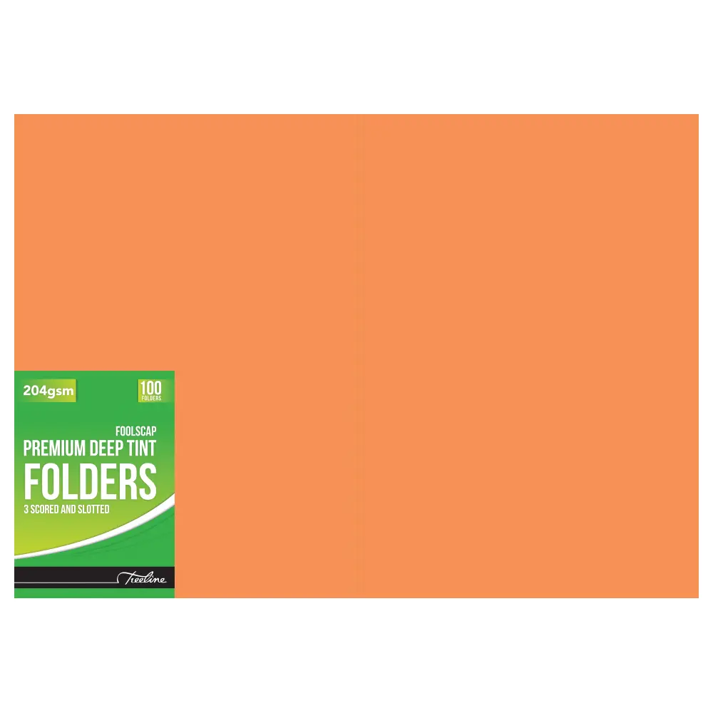 File Folder Premium Deep Tint 204gsm Orange - Treeline