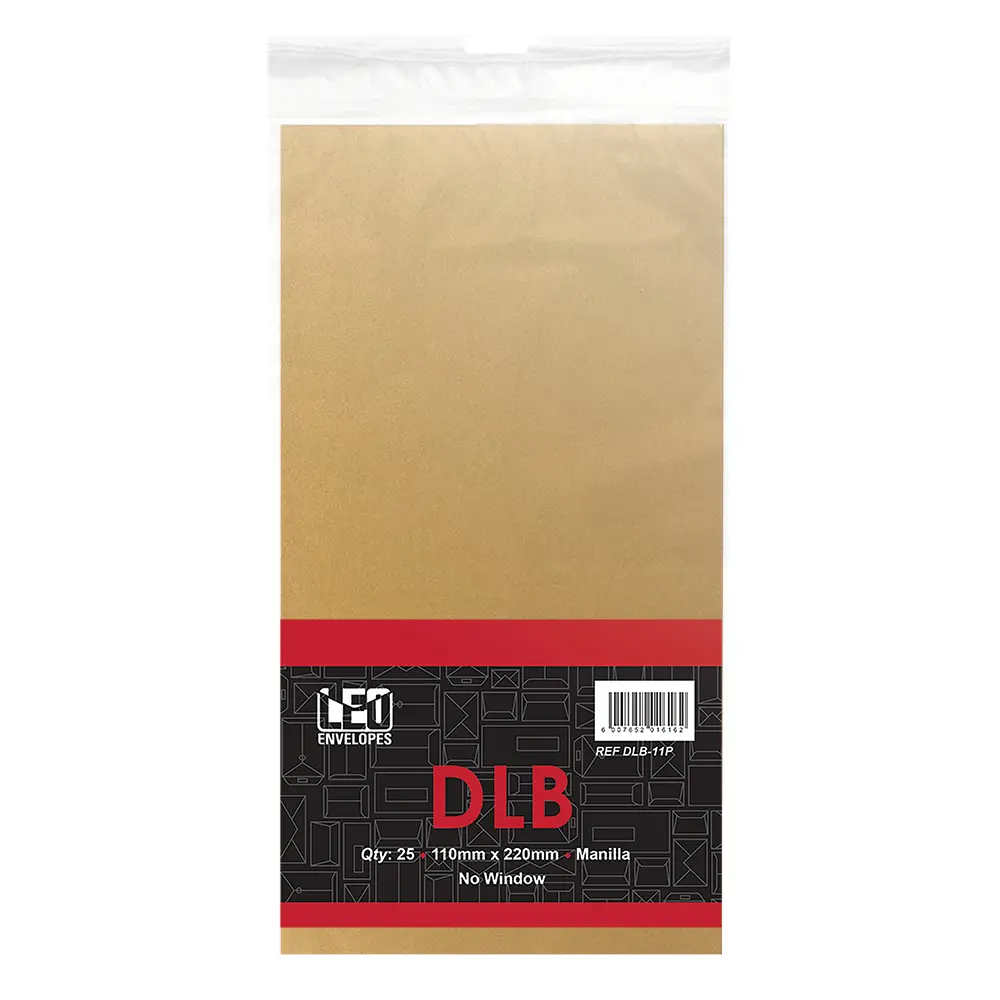 Envelope DLB-11P 110mm x 220mm Manilla 25`s - Treeline