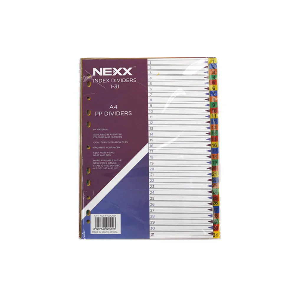 [6007749005123] Index Divider A4 1-31 - Nexx 