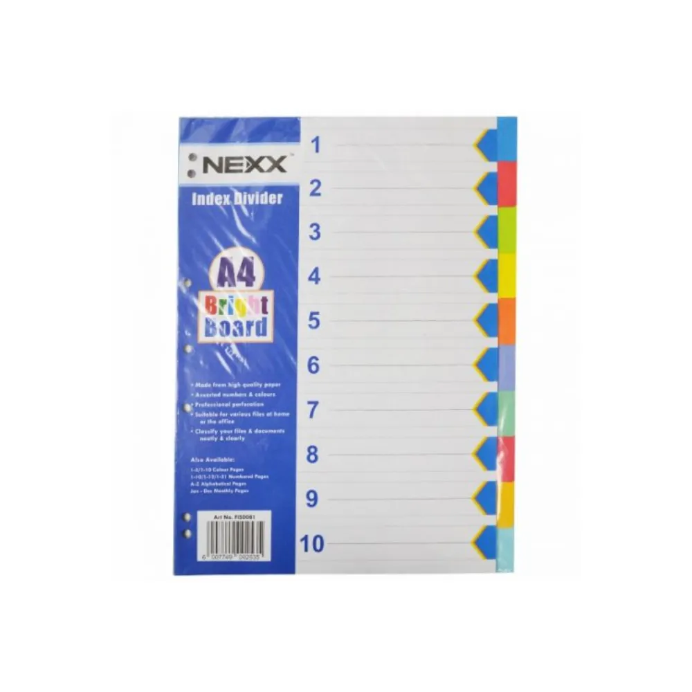 Index Divider 10`s Board FIS0081 - Nexx 
