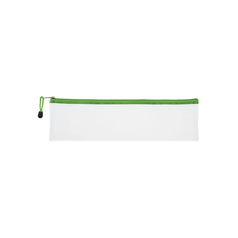 [6009548804464] Pencil Bag Clear 33cm Green Zip