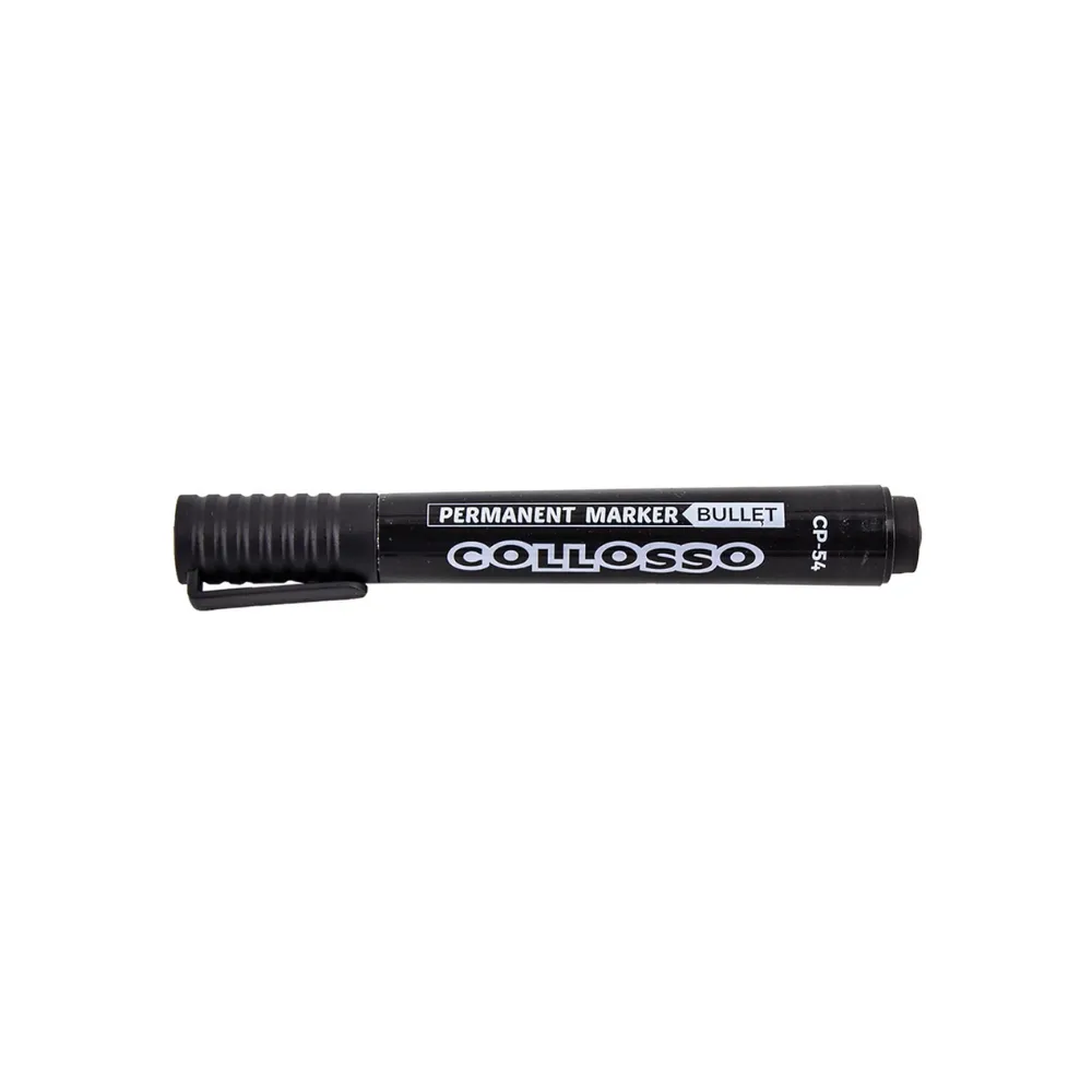 [6009548809896] Marker Permanent Bullet Black - Collosso