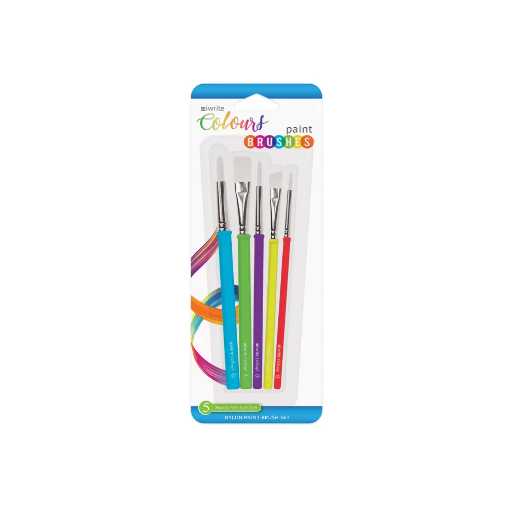 [6009548817594] Paint Brush Asst sizes 5`s - iWrite