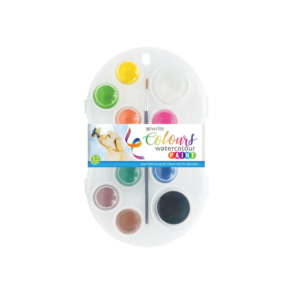 [6009548822918] Watercolour Paint 12 Colours - iWrite