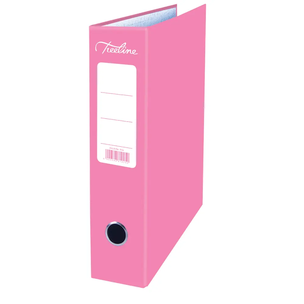[6009548890250] File Lever Arch Pink A4 Treeline 