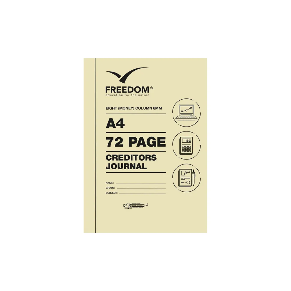 Book A4 72p Credit Journal 8mc - Freedom