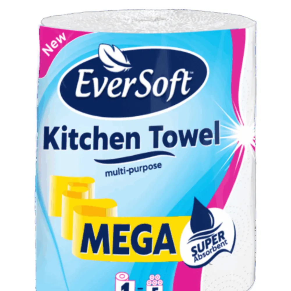 [6009661843777] Eversoft Mega Kitchen Towels 250 Sheet