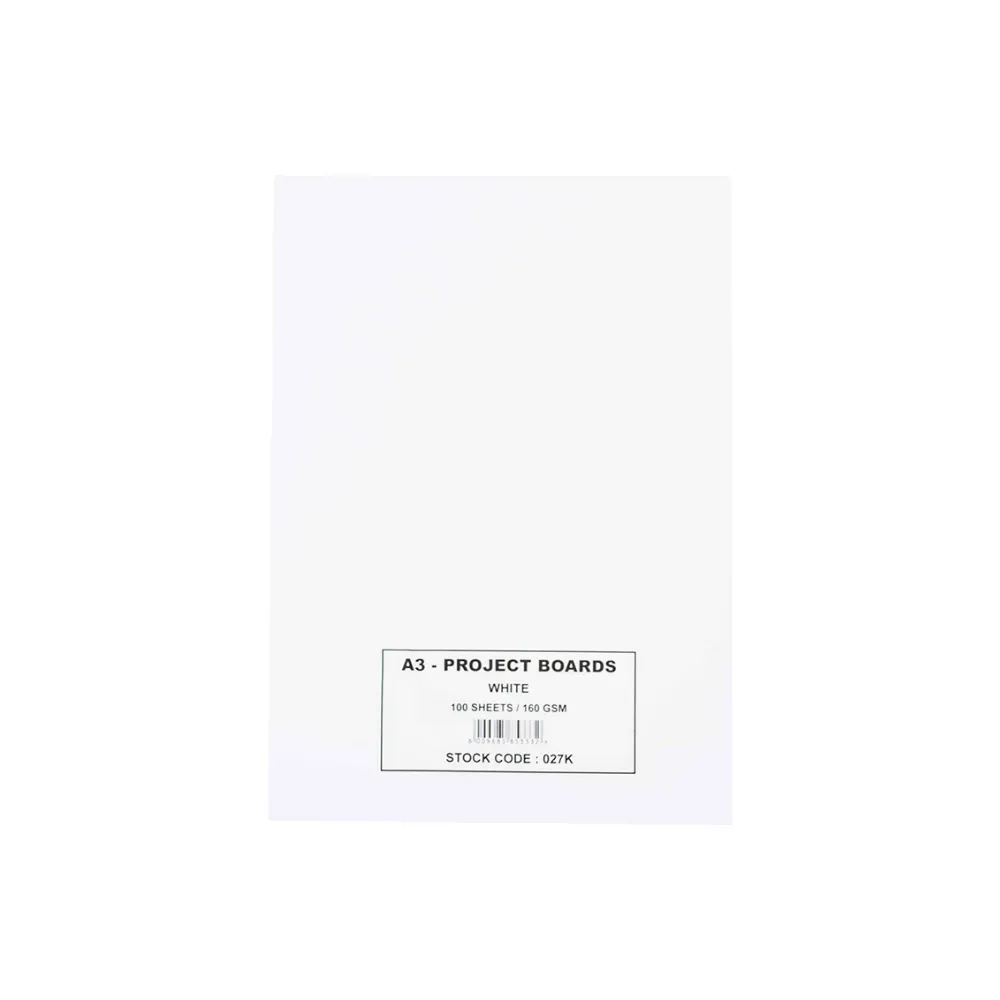 [6009685853332] Board A3 160g White 100`s - Marlin