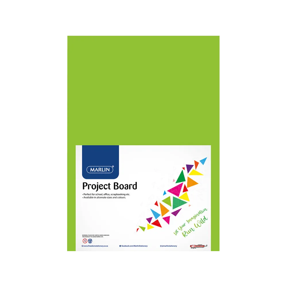[6009685858733] Board A4 160gsm 10`s Bright Green - Marlin