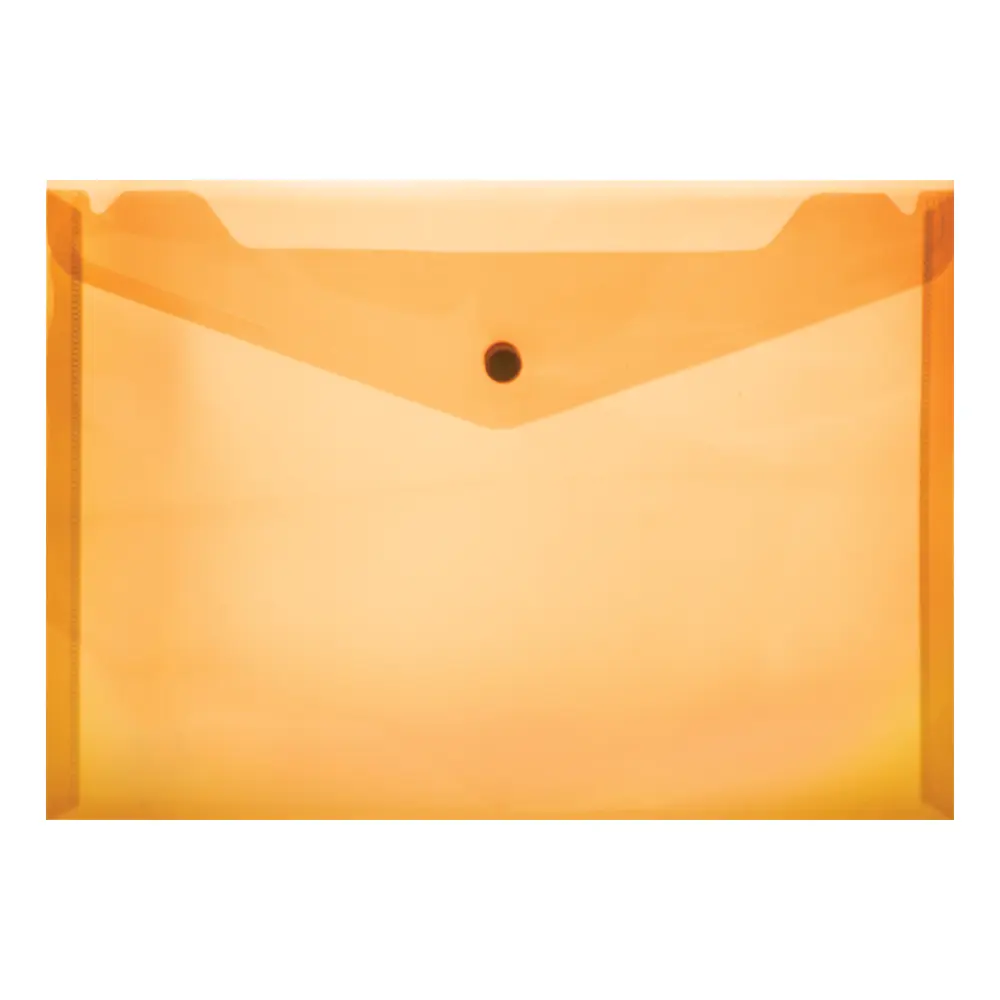 [6009697184882] Folder Carry Plastic A4 Orange Button - Treeline