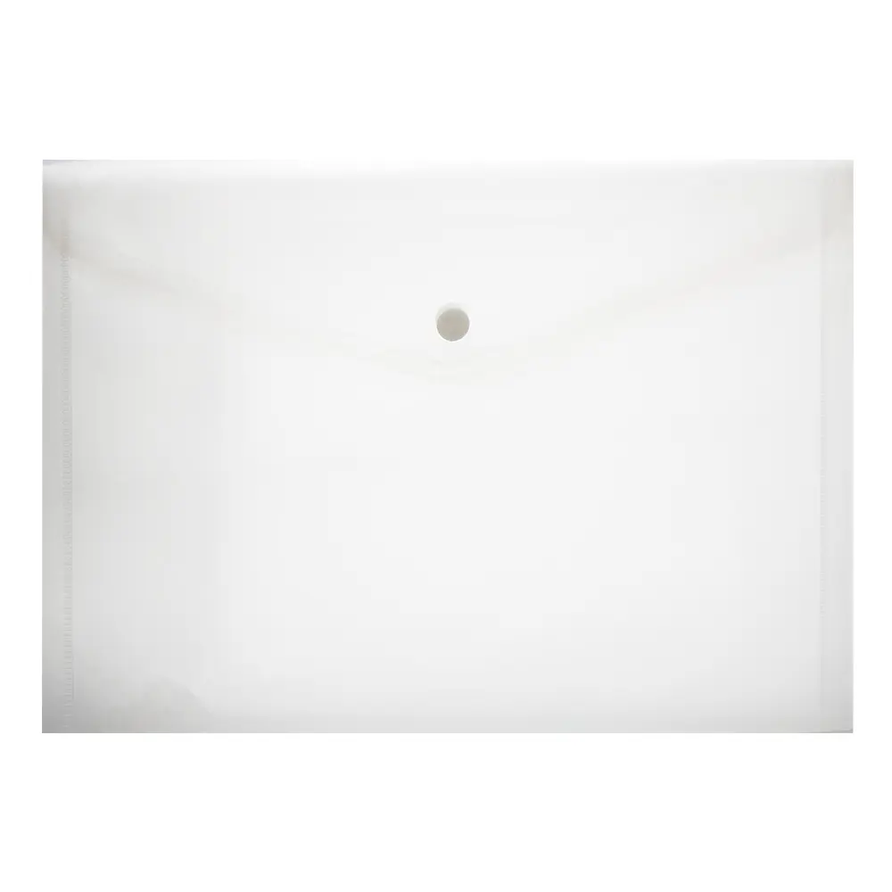 [6009697184905] Folder Carry Plastic A4 Clear Button - Treeline