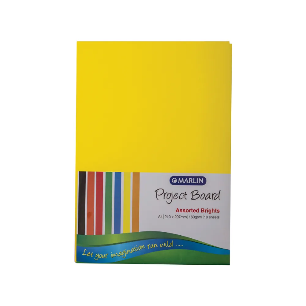 [6009698060512] Board A4 160g 10`s Bright Asst - Marlin