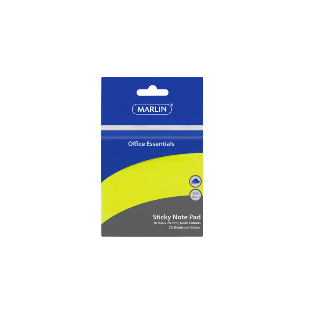 [60096995190] Sticky Note Neon 76x76 - Marlin