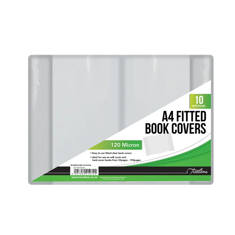 [6009707690372] Book Cover A4 Self Seal adjustable 10`s 120mic - Treeline
