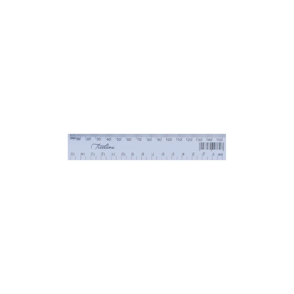 [6009707695841] Ruler 15cm Clear - Treeline