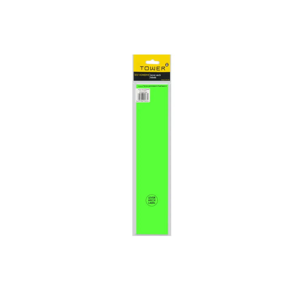 Label Lever Arch Neon Green - Unitac 