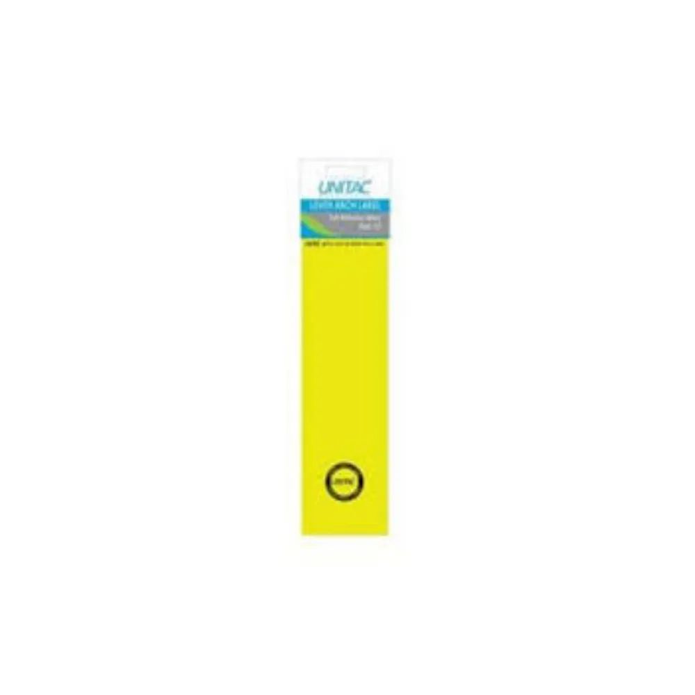 [6009707696718] Label Lever Arch Yellow - Unitac 