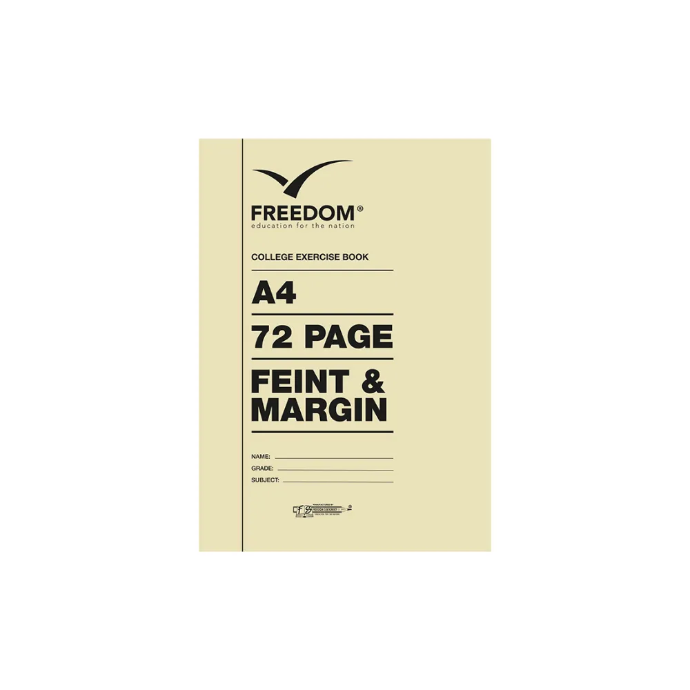 [6009801541655] Book A4 72p College EX 17mm Ruling - Freedom 