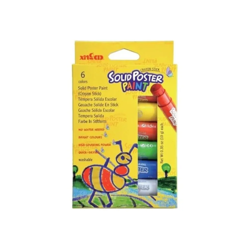 [6921583199216] Poster Paint Stick 10g 6 Colour - Interstat