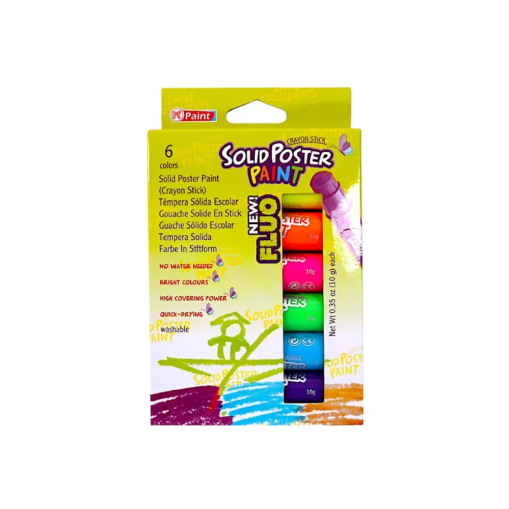 [6921583199988] Poster Paint Neon Stick 10g 6`s - Interstat