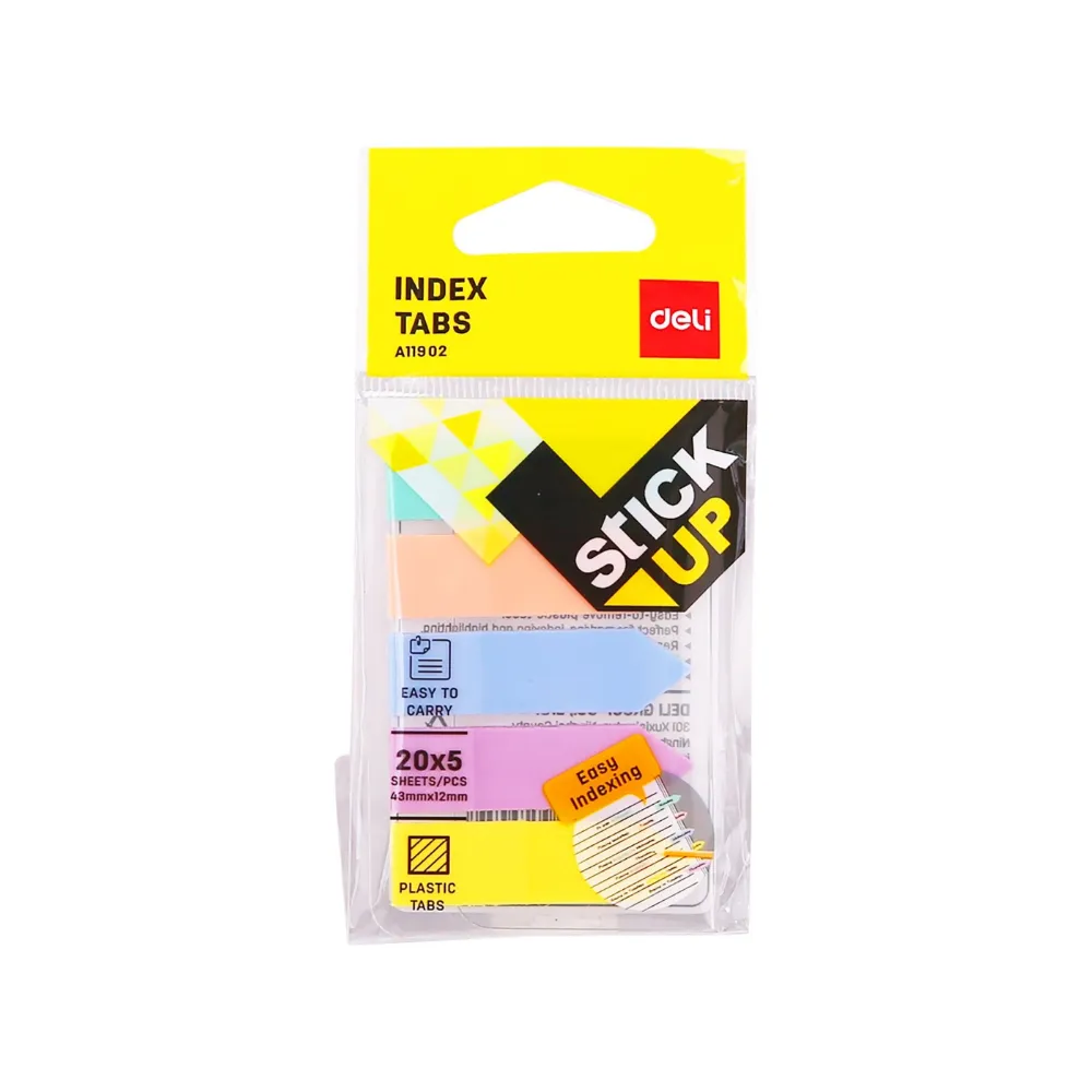 [6921734925459] Index Tabs 43x12mm  A11902 - Deli