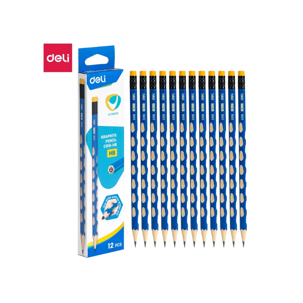 [6935205307453] Pencil Graphite HB Grip 12`s Blue - Deli