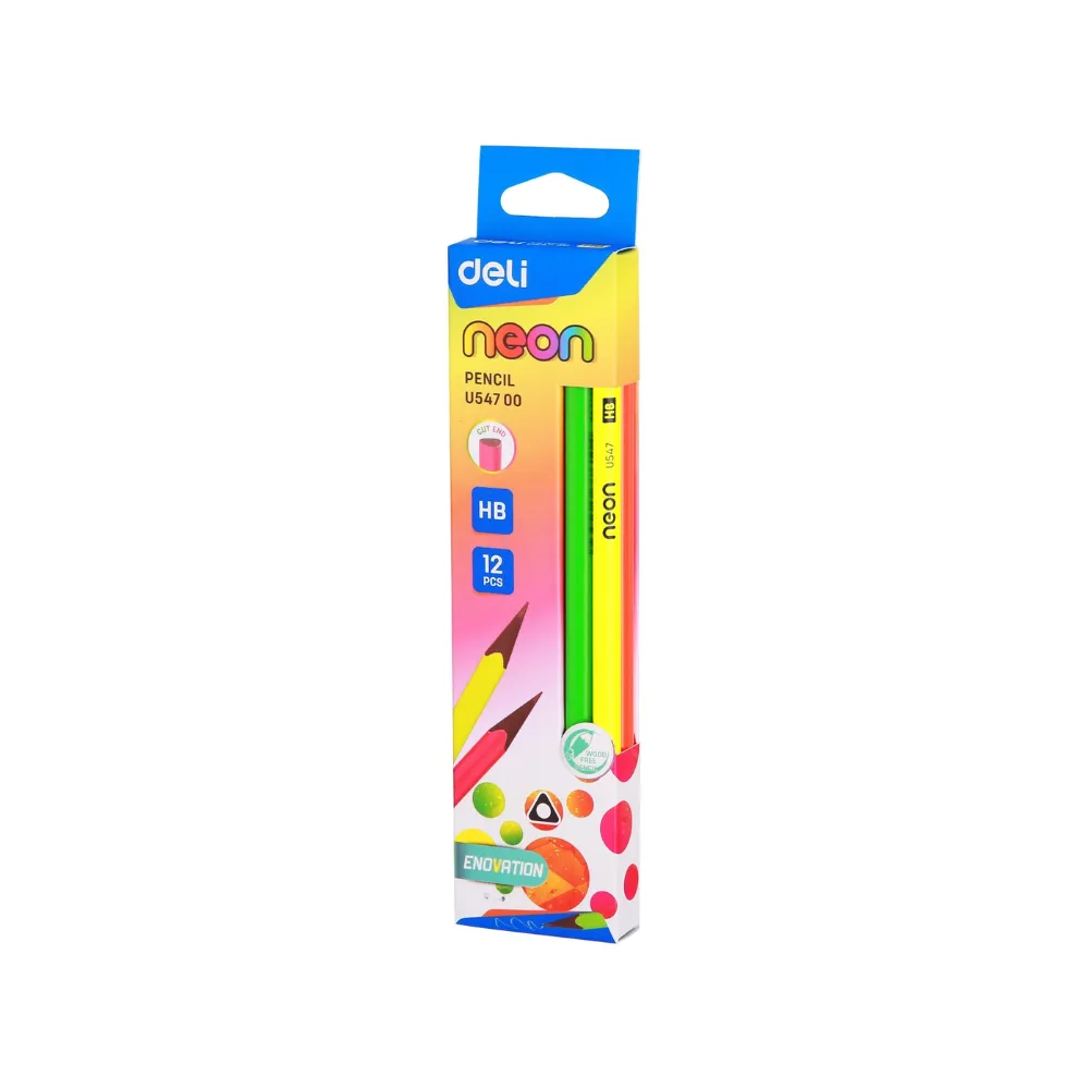 Pencil HB 12` Neon - Deli 