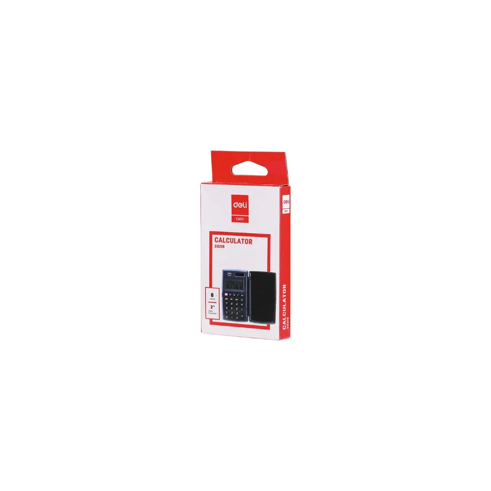[6935205392190] Calculator 8 Digit Flip Cover - Deli 