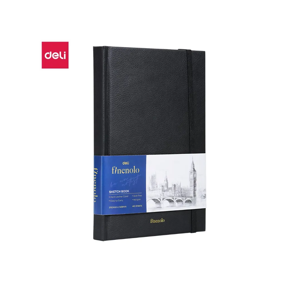 Sketch Book A5 40 Sht Black EC284 - Deli