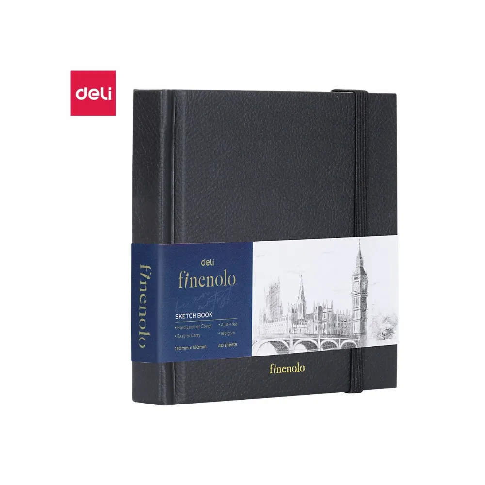 Sketch Book 120x120 40 Sht Black EC285 - Finenolo