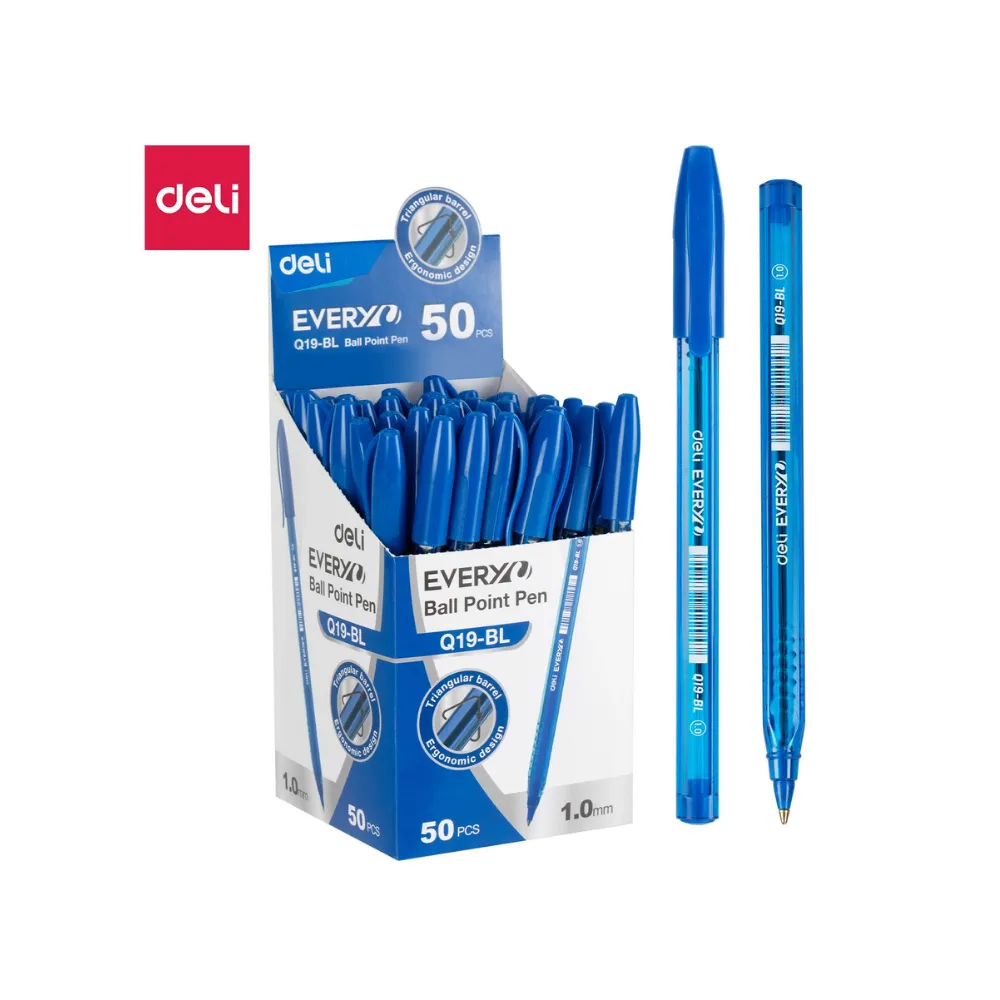 Pen Every Ball Point 1.0 Blue Q19-BL Box 50`s - Tech