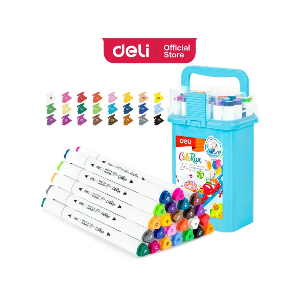 [6941798482514] Marker Sketch Dual Tip 24`s Water Base - Deli