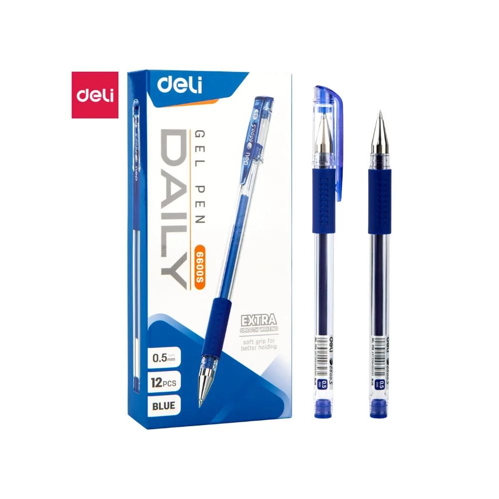 [6973504006561] Pen Gel 0.5 Daily Blue E6600S - Deli - Tech