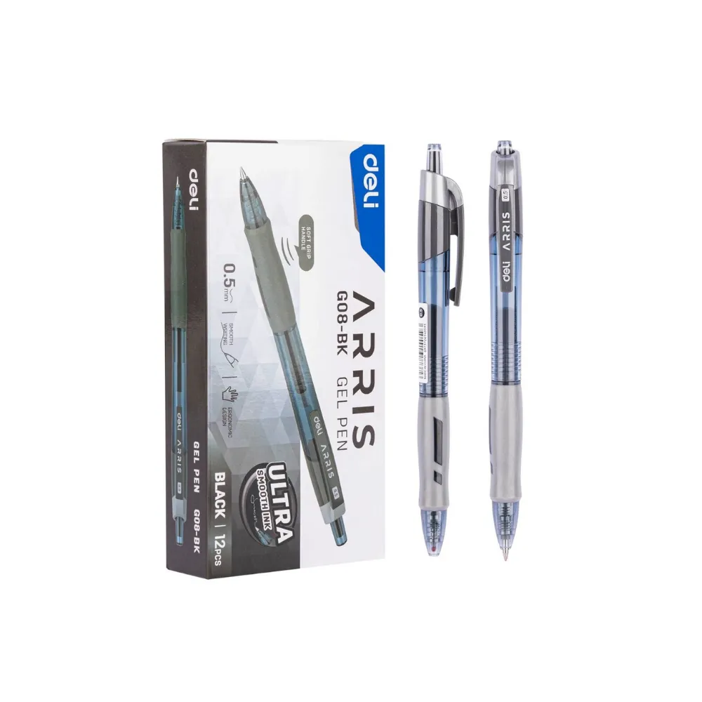 Pen Gel 0.5 Arris Black EG08-BK - Deli 