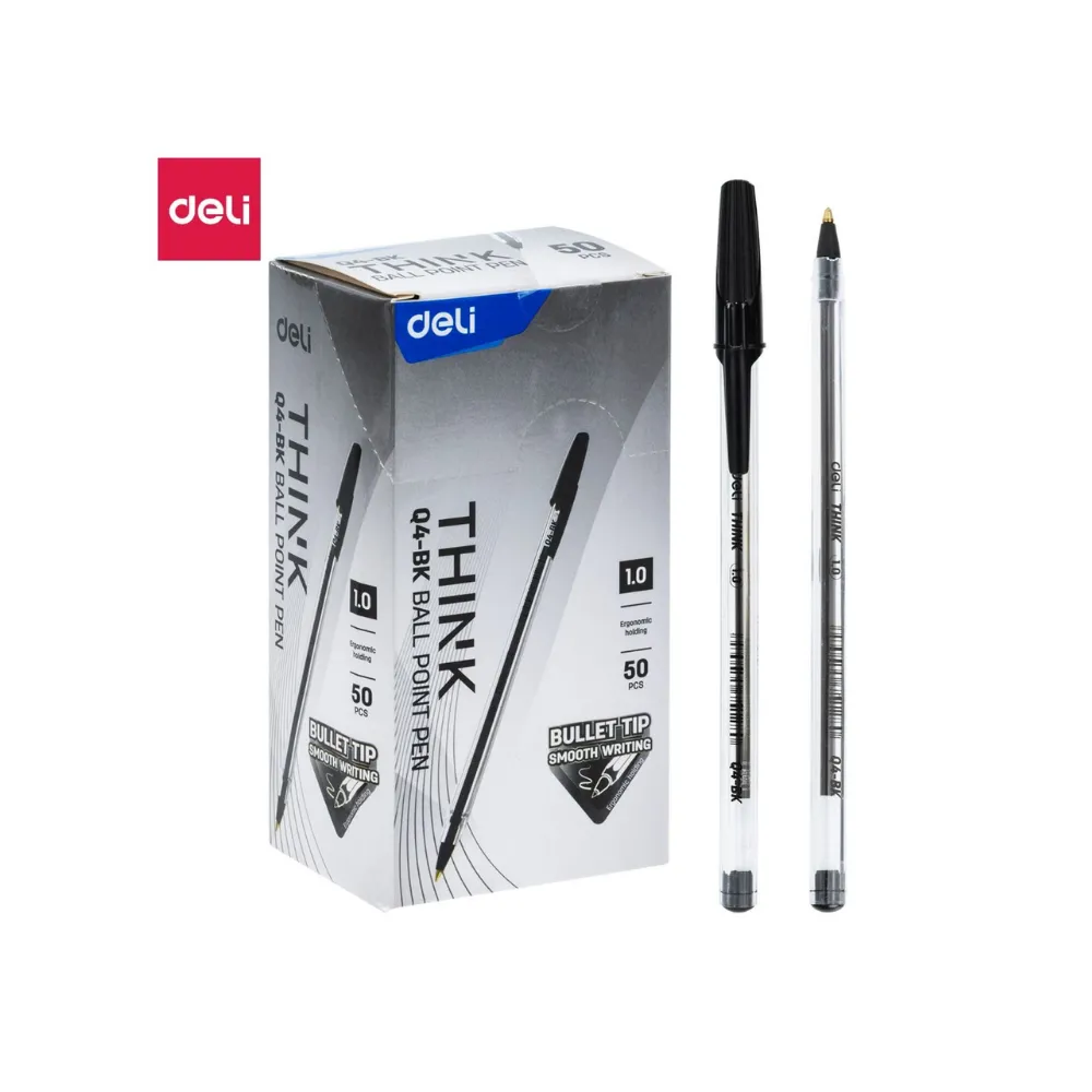 Pen Ball Point Think 1mm Black Loose EQ4-BK - Deli