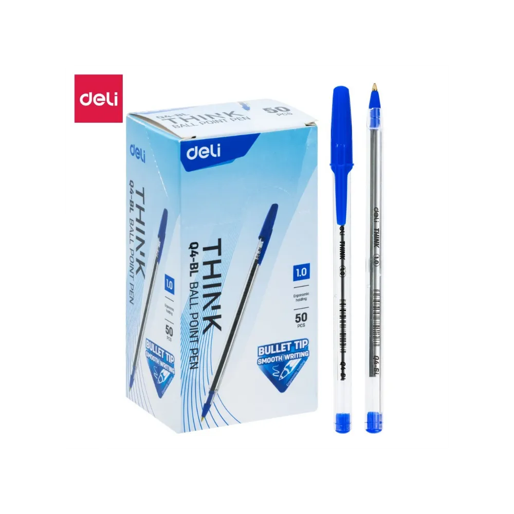 Pen Ball point Think 1mm Blue Loose EQ4-BL - Deli 