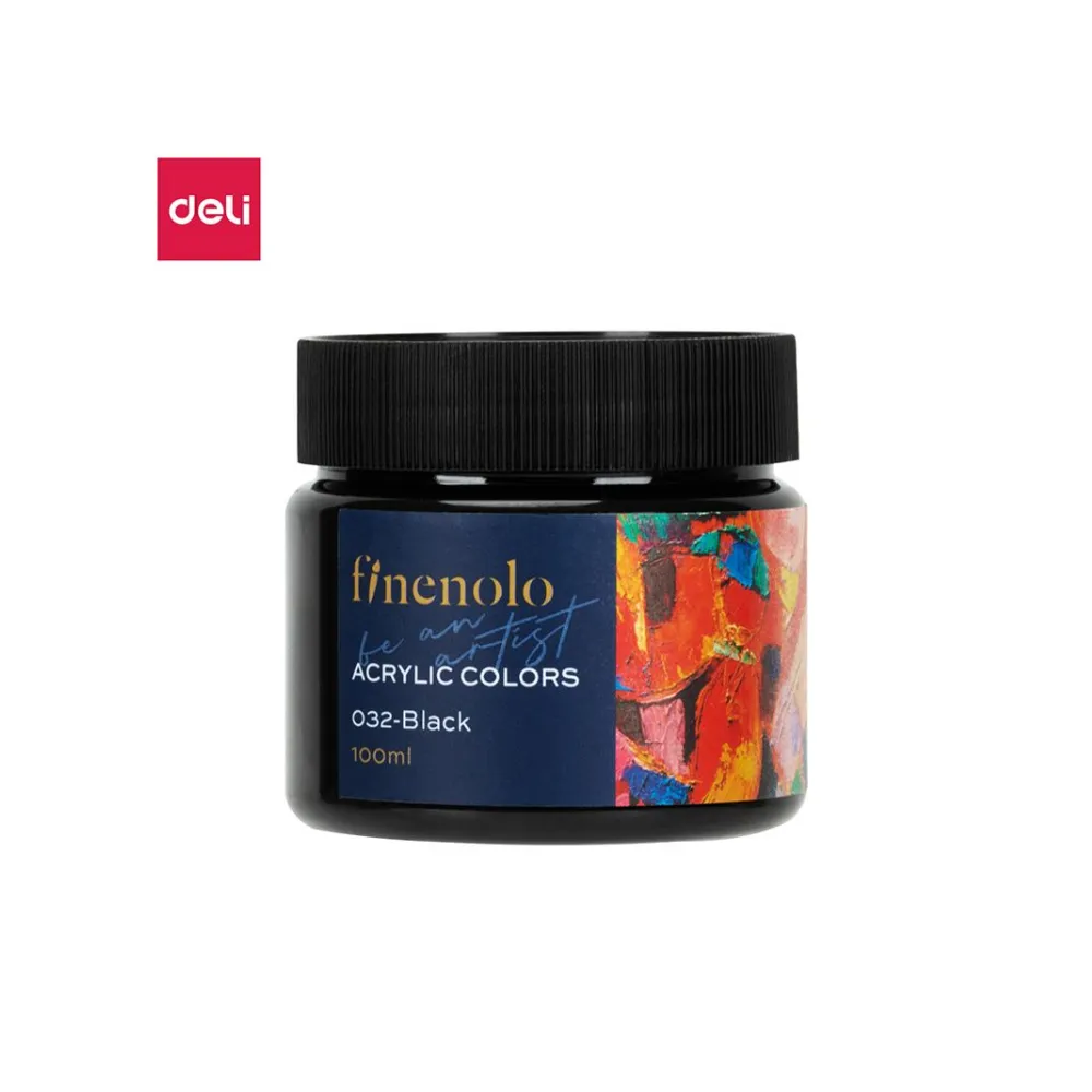 Paint Acrylic 100ml Black - Finenolo