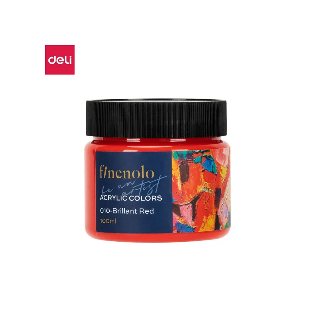 Paint Acrylic 100ml Brilliant Red - Finenolo