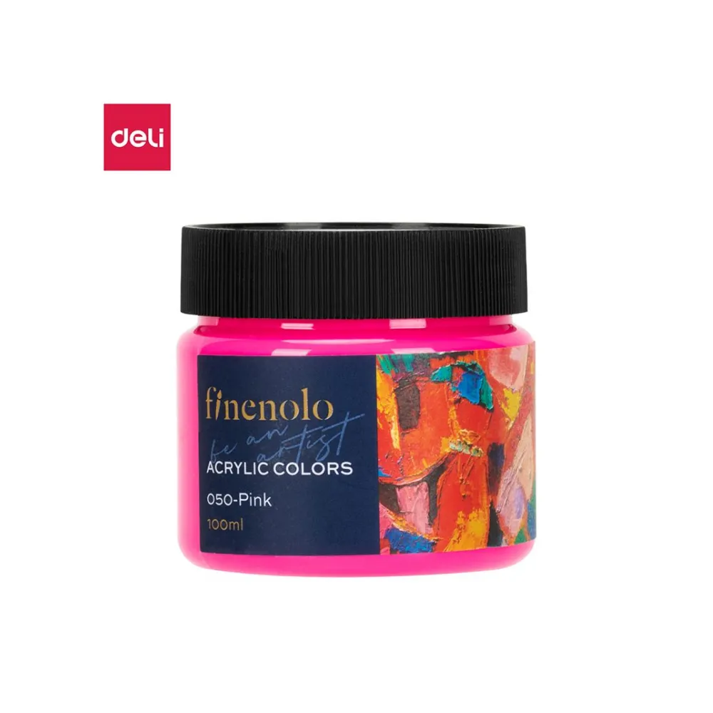 [6975239284818] Paint Acrylic 100ml Pink - Finenolo