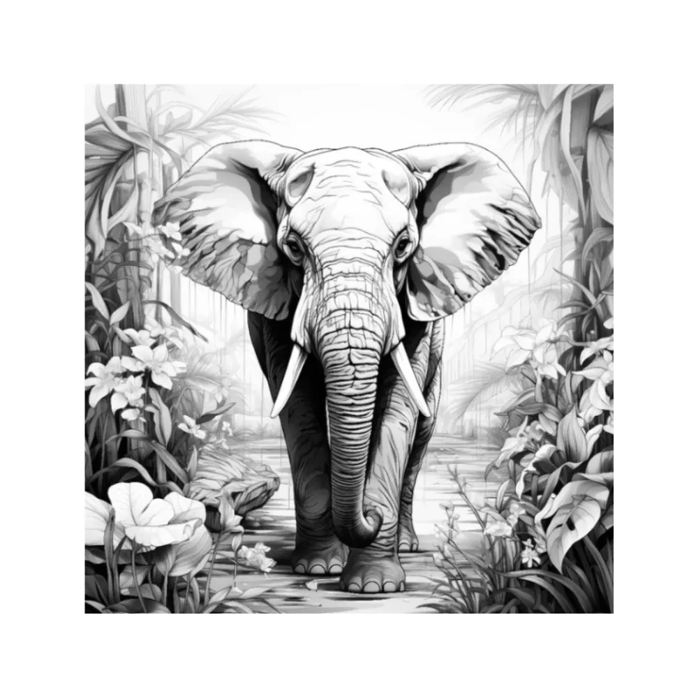 Fine Art Elephant 300x300 Board - iColor